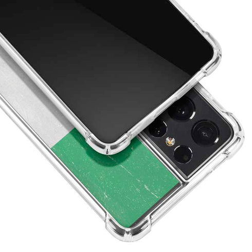 Nigeria Flag Distressed Galaxy S21 Ultra 5G Clear Case